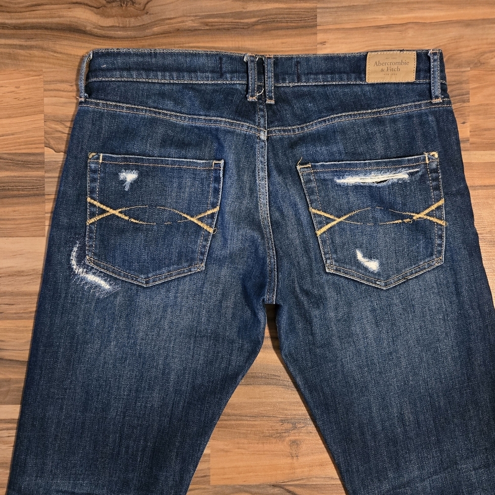 Abercrombie & Fitch Perfect Stretch Distressed Jeans Size 2 W26 - Picture 5 of 5